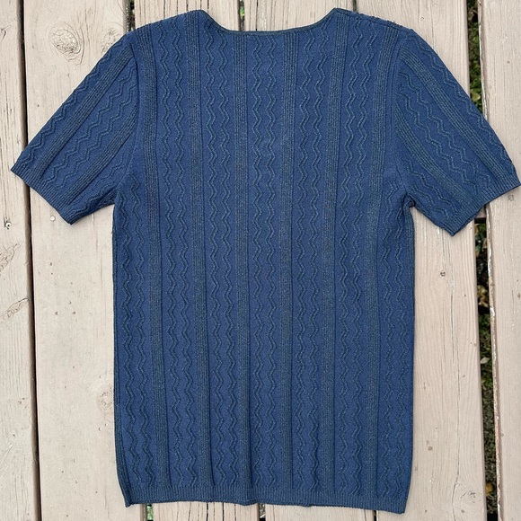 ❗️SOLD❗️✨HOST PICK✨ SANDRO NAVY TOP (Size L) - Picture 6 of 10